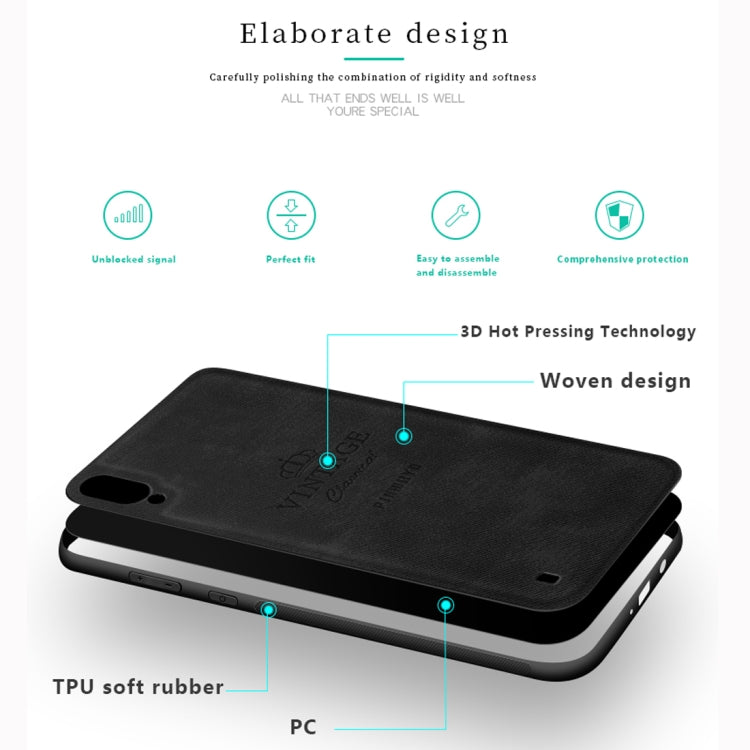 PINWUYO Shockproof Waterproof Full Coverage PC + TPU + Skin Protective Case for Galaxy M10 (Black) - Galaxy Phone Cases by PINWUYO | Online Shopping UK | buy2fix