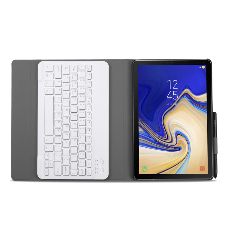 A720 Bluetooth 3.0 Ultra-thin Detachable Bluetooth Keyboard Leather Tablet Case + Leather Tablet Case for Samsung Galaxy Tab S5e T720, with Pen Slot & Holder(Gold) - Samsung Keyboard by buy2fix | Online Shopping UK | buy2fix