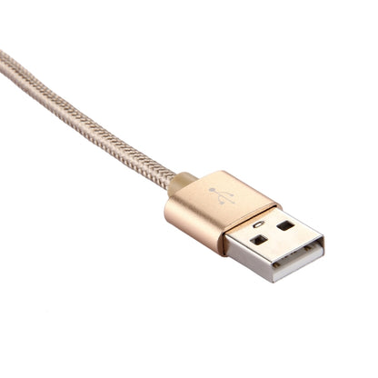 Knit Texture USB to USB-C / Type-C Data Sync Charging Cable, Cable Length: 3m, 3A Total Output, 2A Transfer Data(Gold) - USB-C & Type-C Cable by buy2fix | Online Shopping UK | buy2fix