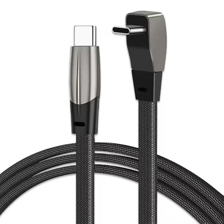 F244 60W USB-C/Type-C to USB-C/Type-C Elbow Fast Charging Data Cable, Length: 1.2m - USB-C & Type-C Cable by buy2fix | Online Shopping UK | buy2fix