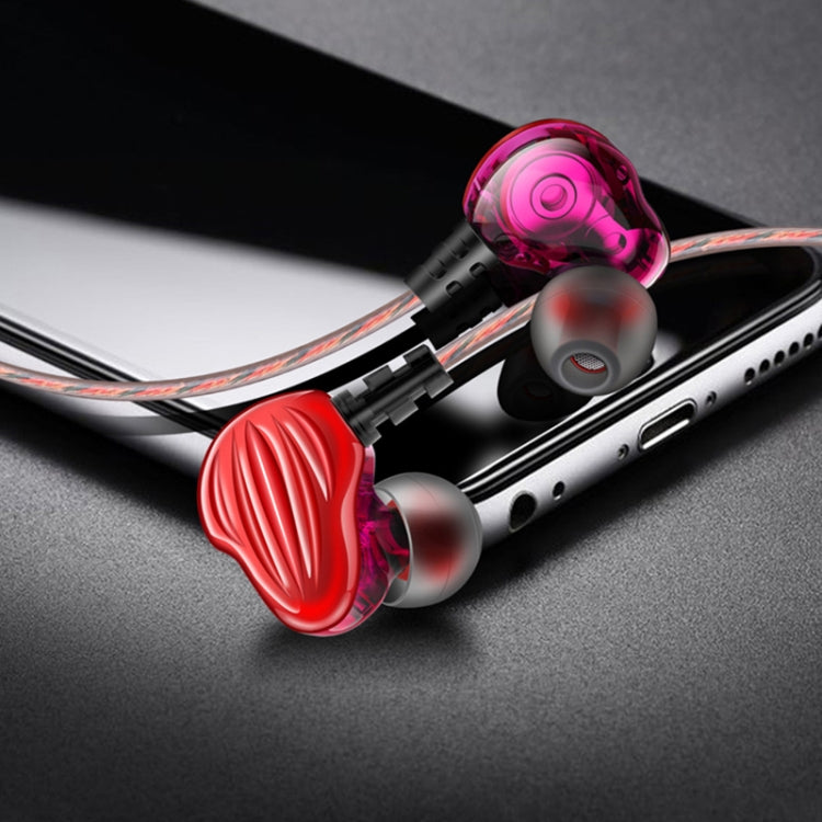 QKZ CK4 HIFI In-ear Four-unit Music Headphones (Red) - Sport Earphone by QKZ | Online Shopping UK | buy2fix
