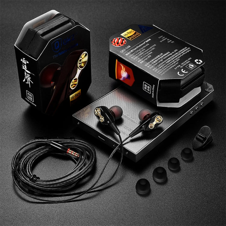 QKZ CK8 HiFi In-ear Four Unit Sports Music Headphones (Black) - Sport Earphone by QKZ | Online Shopping UK | buy2fix