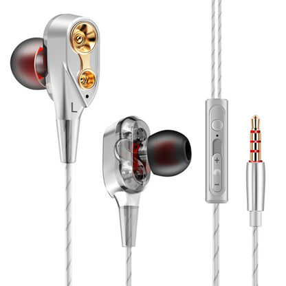 QKZ CK8 HiFi In-ear Four Unit Sports Music Headphones (Silver) - Sport Earphone by QKZ | Online Shopping UK | buy2fix
