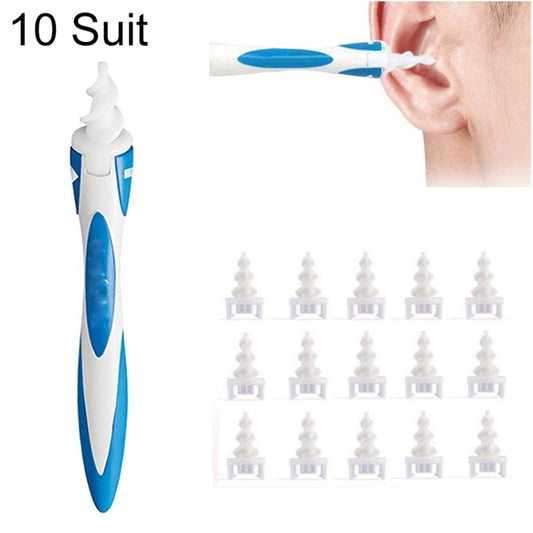 10 Suit Smart Swab Plastic Ear Cleaner Earwax Removal Tool with 15 Replacement Parts - Ear Care Tools by buy2fix | Online Shopping UK | buy2fix
