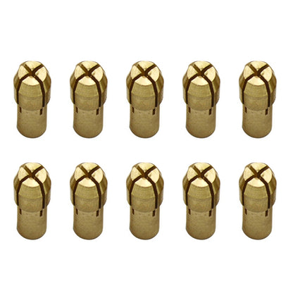 10 PCS Three-claw Copper Clamp Nut for Electric Mill Fittings，Bore diameter: 0.8mm - Hex Key & Spanner by buy2fix | Online Shopping UK | buy2fix