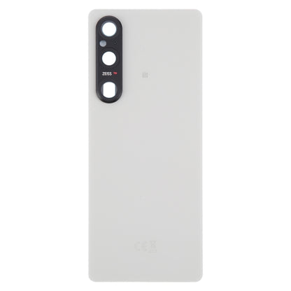 For Sony Xperia 1 V Original Battery Back Cover with Camera Lens Cover(Silver) - Back Cover by buy2fix | Online Shopping UK | buy2fix