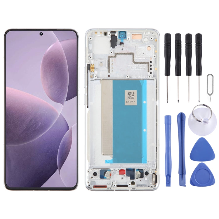 For Xiaomi Redmi K70 Original AMOLED Material LCD Screen Digitizer Full Assembly with Frame (Silver) - LCD Screen by buy2fix | Online Shopping UK | buy2fix