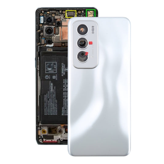 For OPPO Reno12 Global Original Battery Back Cover with Camera Lens Cover(Silver) - Back Cover by buy2fix | Online Shopping UK | buy2fix