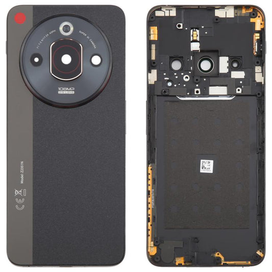 For ZTE nubia Focus Pro Z2351N Glass Battery Back Cover with Middle Frame / Camera Lens Cover(Black) - For ZTE by buy2fix | Online Shopping UK | buy2fix