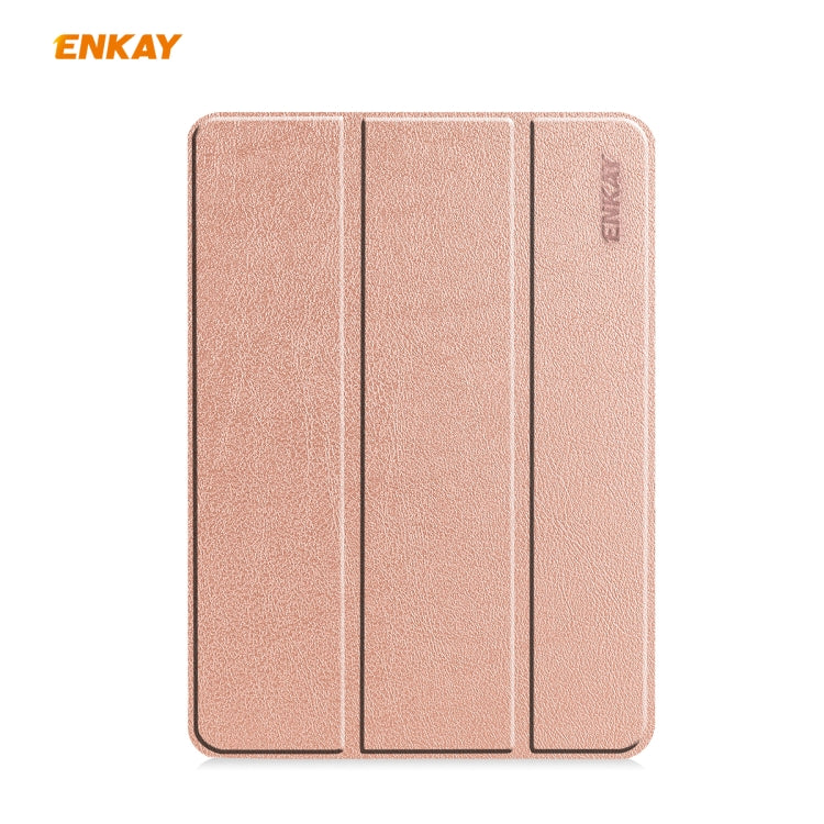 For iPad Pro 11 2022 / 2020 / 2021 ENKAY ENK-8001 Denim Pattern Horizontal Flip Leather Smart Tablet Case with Holder(Pink) - iPad Pro 11 (2020) Cases by ENKAY | Online Shopping UK | buy2fix