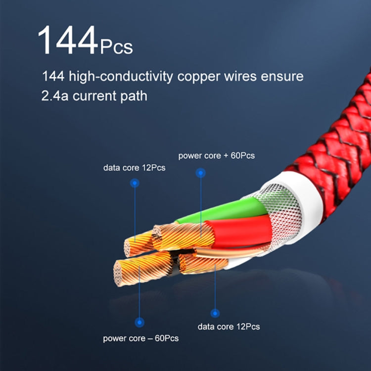 USB to 8 Pin Magnetic Metal Connector Nylon Two-color Braided Magnetic Data Cable, Cable Length: 1m(Silver) - Charging Cable & Head by buy2fix | Online Shopping UK | buy2fix