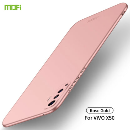 For Vivo X50 MOFI Frosted PC Ultra-thin Hard Case(Rose gold) - vivo Cases by MOFI | Online Shopping UK | buy2fix