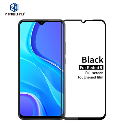 For Xiaomi RedMi 9 PINWUYO 9H 2.5D Full Screen Tempered Glass Film(Black) -  by PINWUYO | Online Shopping UK | buy2fix