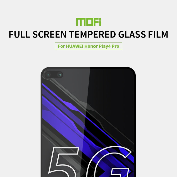 For Huawei Honor Play4 Pro MOFI 9H 2.5D Full Screen Tempered Glass Film(Black) - Honor Tempered Glass by MOFI | Online Shopping UK | buy2fix