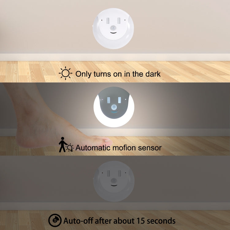 USB Charging Light & Human Body Sensing Control Smile Magnetic Night Light(Cold White Light) - Night Lights by buy2fix | Online Shopping UK | buy2fix