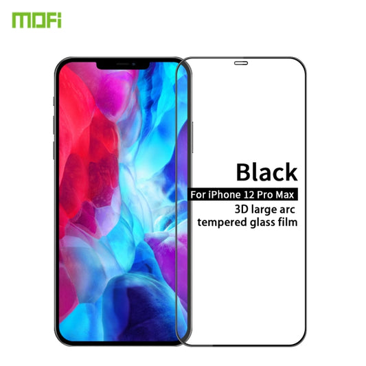 For iPhone 12 Pro Max MOFI 9H 3D Explosion-proof Curved Screen Tempered Glass Film(Black) - iPhone 12 Pro Max Tempered Glass by MOFI | Online Shopping UK | buy2fix