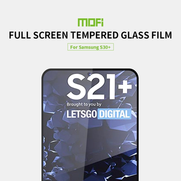 For Samsung Galaxy S21+ 5G MOFI 9H 2.5D Full Screen Tempered Glass Film(Black) - Galaxy Tempered Glass by MOFI | Online Shopping UK | buy2fix
