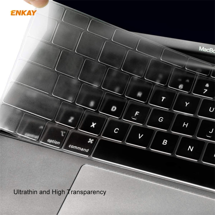 ENKAY 3 in 1 Crystal Laptop Protective Case + US Version TPU Keyboard Film + Anti-dust Plugs Set for MacBook Pro 13.3 inch A1708 (without Touch Bar)(Grey) - MacBook Pro Cases by ENKAY | Online Shopping UK | buy2fix