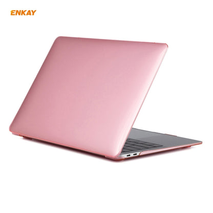 ENKAY 3 in 1 Crystal Laptop Protective Case + US Version TPU Keyboard Film + Anti-dust Plugs Set for MacBook Air 13.3 inch A1932 (2018)(Pink) - MacBook Air Cases by WIWU | Online Shopping UK | buy2fix