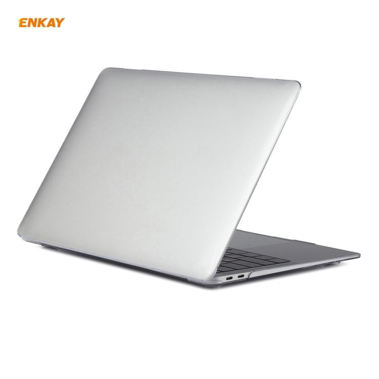 For MacBook Air 13.3 inch A1932 2018 ENKAY 3 in 1 Crystal Laptop Protective Case and EU Version TPU Keyboard Film and Anti-dust Plugs Set(Transparent) - MacBook Air Cases by ENKAY | Online Shopping UK | buy2fix