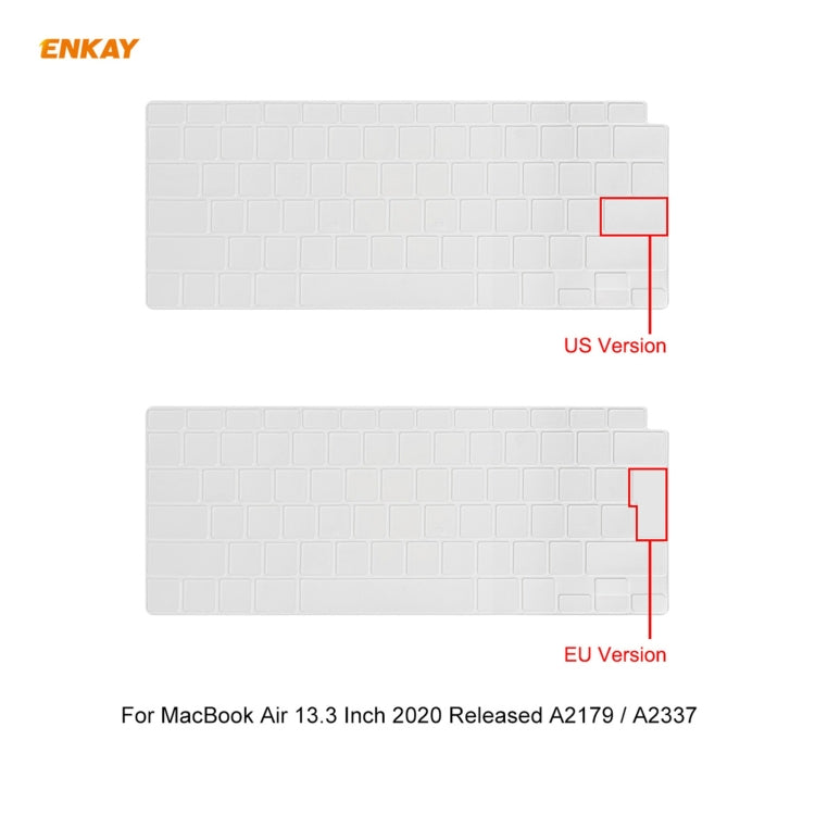 ENKAY 3 in 1 Matte Laptop Protective Case + US Version TPU Keyboard Film + Anti-dust Plugs Set for MacBook Air 13.3 inch A2179 & A2337 (2020)(Orange) - MacBook Air Cases by ENKAY | Online Shopping UK | buy2fix