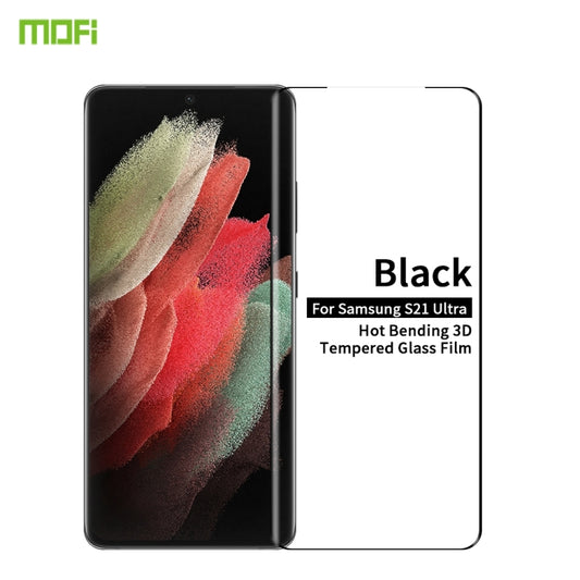 For Samsung Galaxy S21 Ultra 5G MOFI 9H 3D Explosion Proof Hot Bending Full Screen Covered Tempered Glass Film(Black) - Galaxy S21 Ultra 5G Tempered Glass by MOFI | Online Shopping UK | buy2fix