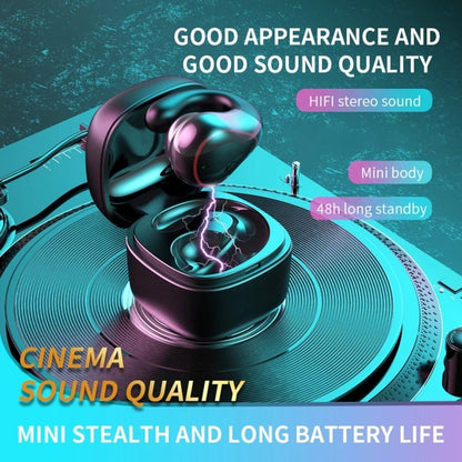 T25 Over-ear Bluetooth 5.0 Single-ear Invisible Wireless Earphone High Definition Call Super Long Standby Bone Conduction Earphone(Black) - Bluetooth Earphone by buy2fix | Online Shopping UK | buy2fix