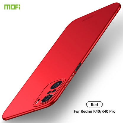 For Xiaomi Redmi K40 / K40 Pro MOFI Frosted PC Ultra-thin Hard Case(Red) - Xiaomi Cases by MOFI | Online Shopping UK | buy2fix