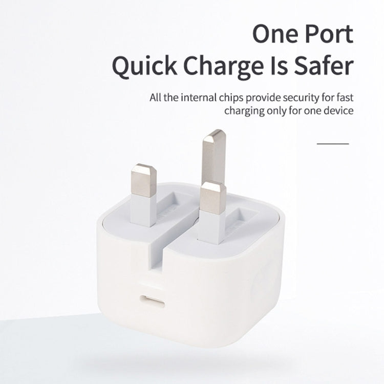 A2344 20W PD 3.0 Type-C / USB-C Folding Travel Charger + USB-C / Type-C to 8 Pin Fast Charging Data Cable Set, UK Plug, Length: 2m - USB Charger by buy2fix | Online Shopping UK | buy2fix