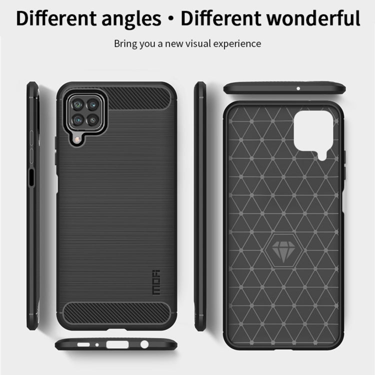 For Samsung Galaxy F62 / M62 MOFI Gentleness Series Brushed Texture Carbon Fiber Soft TPU Case(Grey) - Galaxy Phone Cases by MOFI | Online Shopping UK | buy2fix