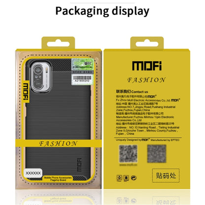 For Xiaomi Redmi K40 / K40 Pro / K40 Pro+ / Poco F3 MOFI Gentleness Series Brushed Texture Carbon Fiber Soft TPU Case(Grey) - Xiaomi Cases by MOFI | Online Shopping UK | buy2fix