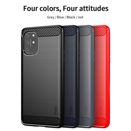 For OnePlus 8T MOFI Gentleness Series Brushed Texture Carbon Fiber Soft TPU Case(Grey) - OnePlus Cases by MOFI | Online Shopping UK | buy2fix