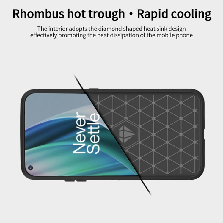 For OnePlus Nord N10 5G MOFI Gentleness Series Brushed Texture Carbon Fiber Soft TPU Case(Black) - OnePlus Cases by MOFI | Online Shopping UK | buy2fix