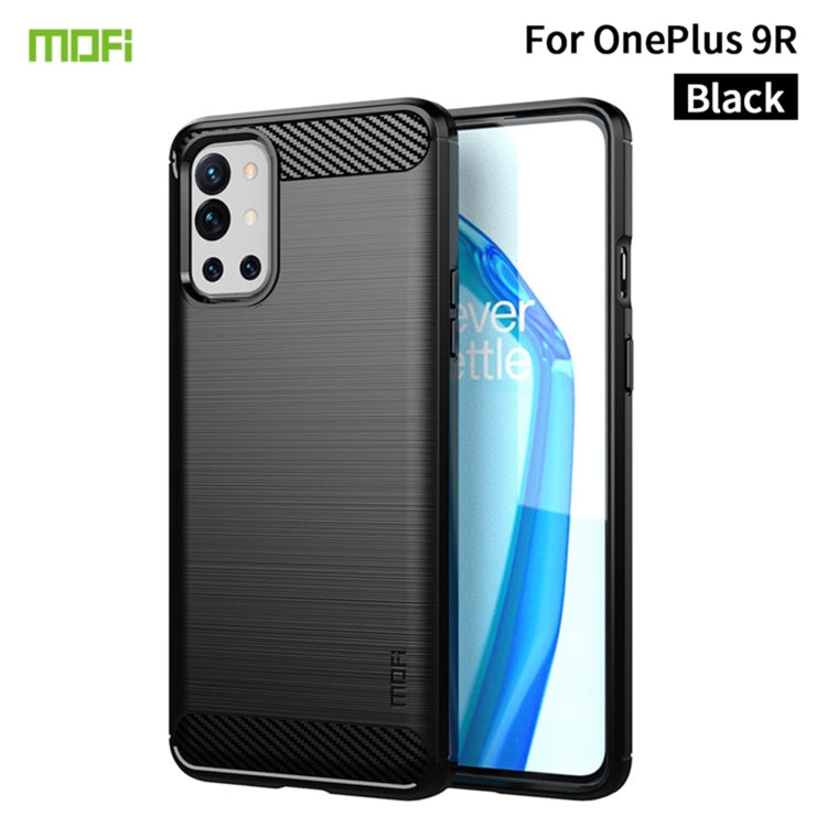 For OnePlus 9R MOFI Gentleness Series Brushed Texture Carbon Fiber Soft TPU Case(Black) - OnePlus Cases by MOFI | Online Shopping UK | buy2fix