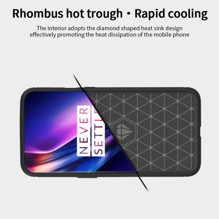 For OnePlus 8 MOFI Gentleness Series Brushed Texture Carbon Fiber Soft TPU Case(Gray) - OnePlus Cases by MOFI | Online Shopping UK | buy2fix