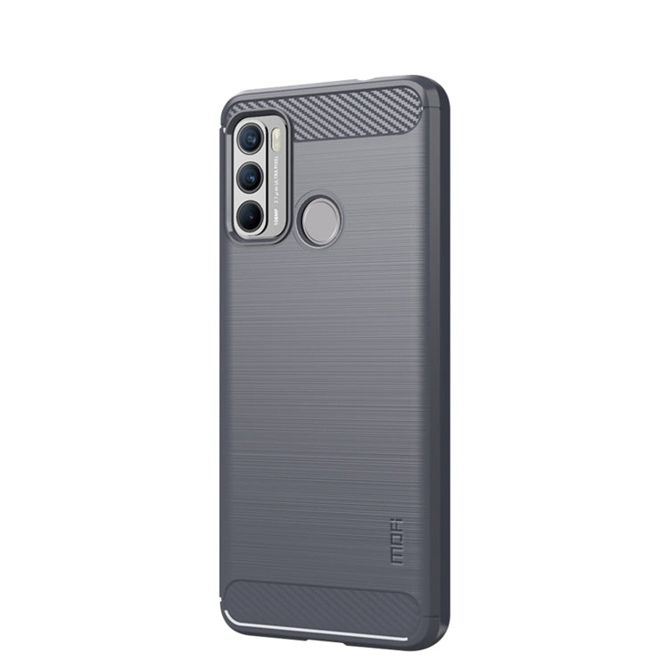 For Motorola G60 / G40 Fusion MOFI Gentleness Series Brushed Texture Carbon Fiber Soft TPU Case(Gray) - Motorola Cases by MOFI | Online Shopping UK | buy2fix