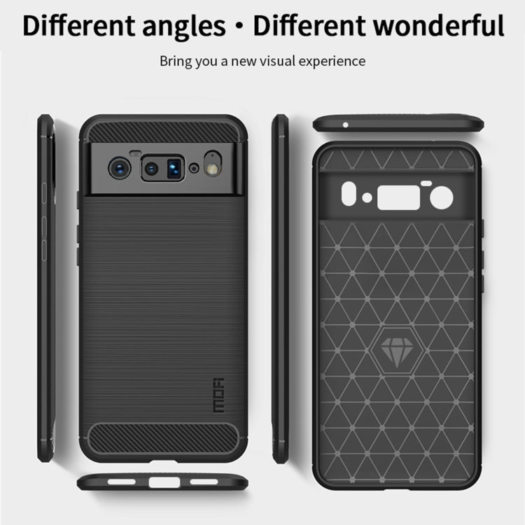 For Google Pixel 6 Pro MOFI Gentleness Series Brushed Texture Carbon Fiber Soft TPU Case(Black) - Google Cases by MOFI | Online Shopping UK | buy2fix