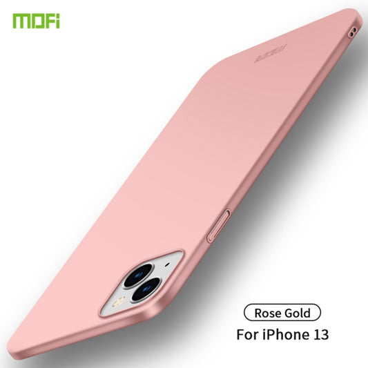 For iPhone 13 MOFI Frosted PC Ultra-thin Hard Case(Rose Gold) - iPhone 13 Cases by MOFI | Online Shopping UK | buy2fix