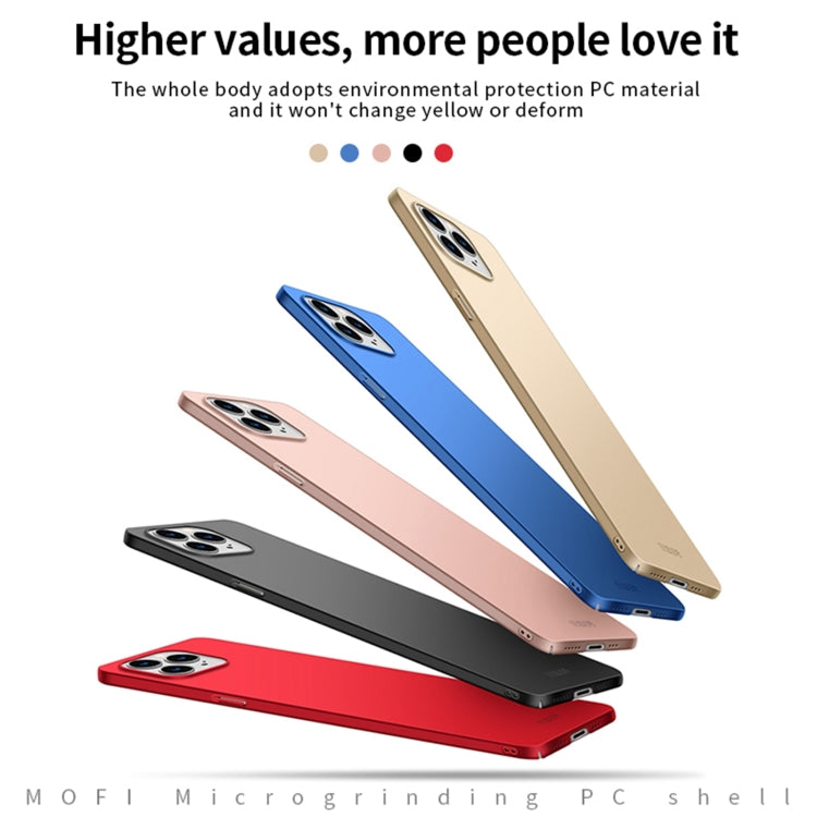 For iPhone 13 Pro MOFI Frosted PC Ultra-thin Hard Case(Gold) - iPhone 13 Pro Cases by MOFI | Online Shopping UK | buy2fix
