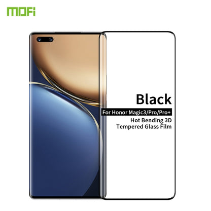 For Honor Magic 3 / Magic 3 Pro MOFI 9H 3D Explosion Proof Thermal Bending Full Screen Tempered Glass Film(Black) - Honor Tempered Glass by MOFI | Online Shopping UK | buy2fix