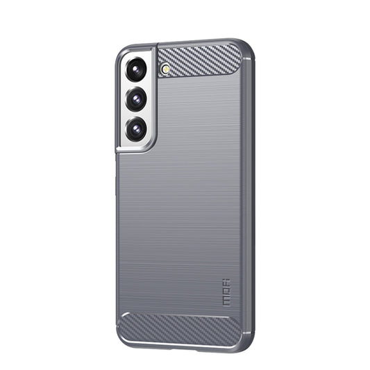 For Samsung Galaxy S22 5G MOFI Gentleness Series Brushed Texture Carbon Fiber Soft TPU Case(Gray) - Galaxy S22 5G Cases by MOFI | Online Shopping UK | buy2fix
