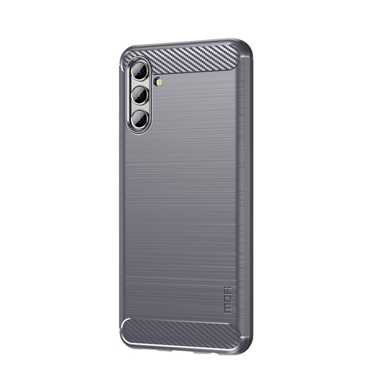 For Samsung Galaxy A13 5G MOFI Gentleness Series Brushed Texture Carbon Fiber Soft TPU Case(Gray) - Galaxy Phone Cases by MOFI | Online Shopping UK | buy2fix