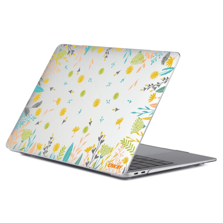 ENKAY Flower Series Pattern Laotop Protective Crystal Case For MacBook Pro 16.2 inch A2485 2021/A2880 2023(Dandelion) - MacBook Pro Cases by ENKAY | Online Shopping UK | buy2fix