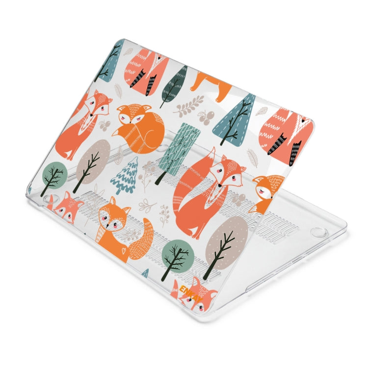 For MacBook Air 13.3 inch A1932 / A2179 / A2337 ENKAY Animal Series Pattern Laotop Protective Crystal Case(Fox) - MacBook Air Cases by ENKAY | Online Shopping UK | buy2fix