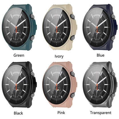 For Xiaomi Watch S1 PC + Toughened Film Fully Enclosed Protective Case(Transparent) - Watch Cases by buy2fix | Online Shopping UK | buy2fix