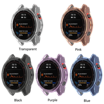 For Garmin Fenix 7s Shockproof TPU Soft Protective Case(Pink) - Watch Cases by buy2fix | Online Shopping UK | buy2fix