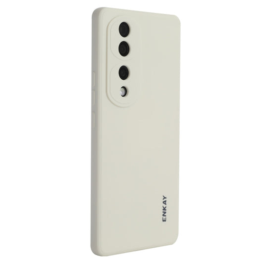 For Honor 70 Pro / Pro+ ENKAY Liquid Silicone Shockproof Phone Case(Beige) - Huawei Cases by ENKAY | Online Shopping UK | buy2fix