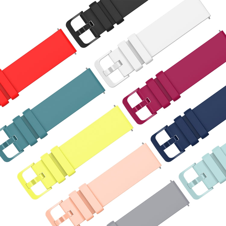 For Amazfit GTR 2 22mm Solid Color Soft Silicone Watch Band(Pink) - Watch Bands by buy2fix | Online Shopping UK | buy2fix