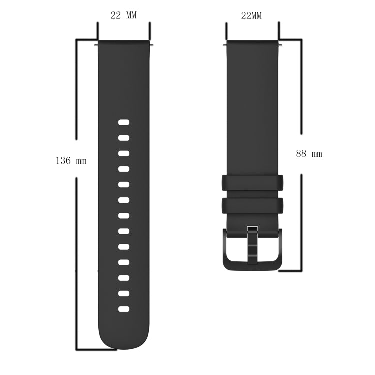 For Amazfit GTR 47mm 22mm Solid Color Soft Silicone Watch Band(Grey) - Watch Bands by buy2fix | Online Shopping UK | buy2fix
