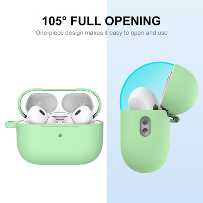 For Apple AirPods Pro 2 2022 ENKAY Thickened Silicone Protective Case with Keychain(Mint Green) - For AirPods Pro 2 by ENKAY | Online Shopping UK | buy2fix